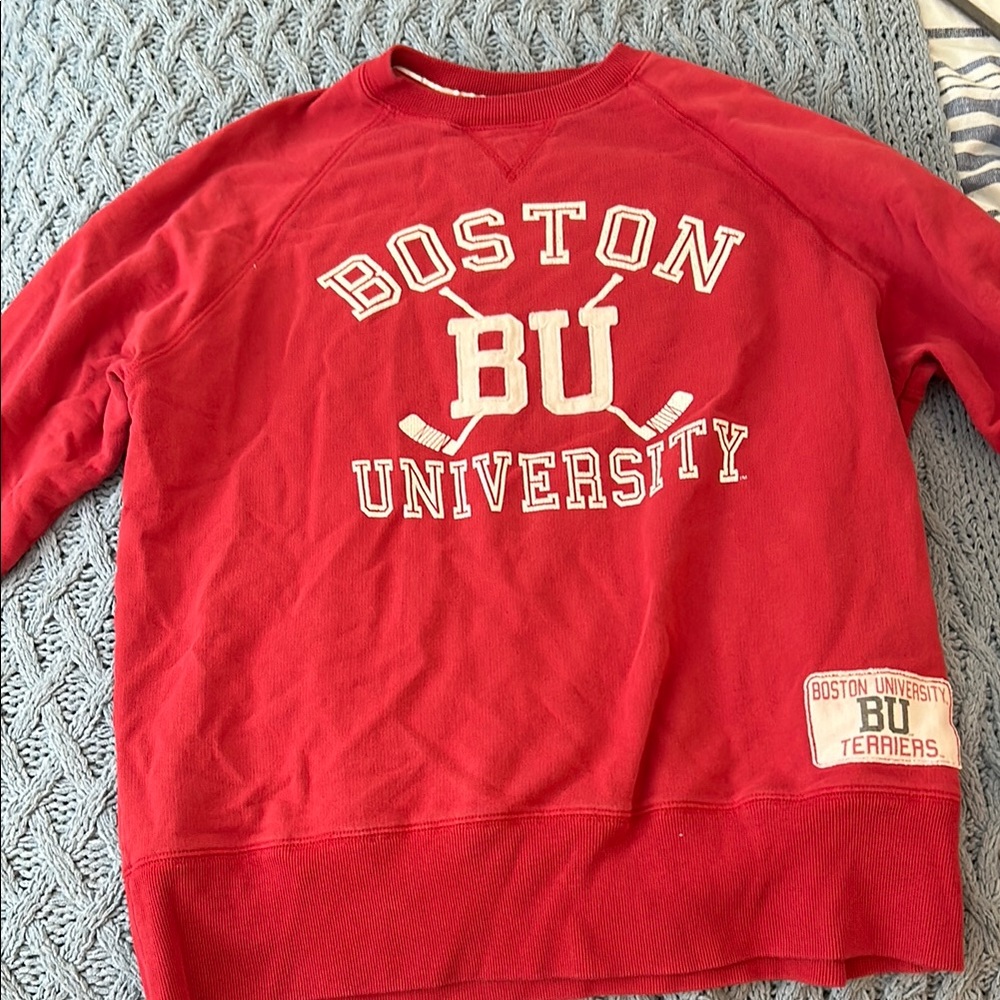 Vintage Boston University Hockey Red Sweater